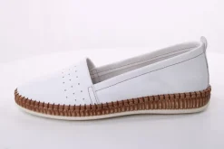 PETER ERIKSON Damen Slipper Leder Wechselfußbett weiß, blau, schwarz S14 241734