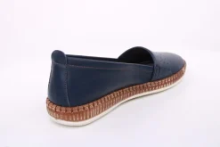 PETER ERIKSON Damen Slipper Leder Wechselfußbett weiß, blau, schwarz S14 241734