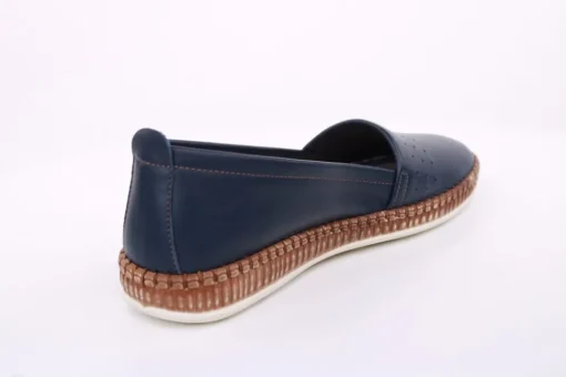 PETER ERIKSON Damen Slipper Leder Wechselfußbett weiß, blau, schwarz S14 241734