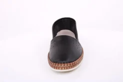 PETER ERIKSON Damen Slipper Leder Wechselfußbett weiß, blau, schwarz S14 241734