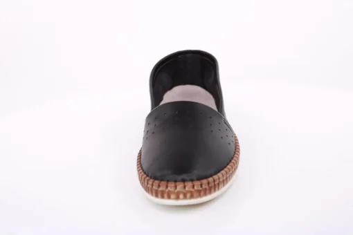 PETER ERIKSON Damen Slipper Leder Wechselfußbett weiß, blau, schwarz S14 241734