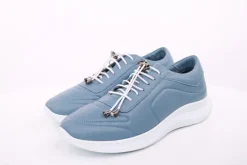PETER ERIKSON Damen Sneaker Leder Wechsel- Fußbett blau, weiß S14 241861