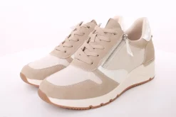 PETER ERIKSON Damen Sneaker Wechselfußbett Materialmix beige S14 12806-Y23017