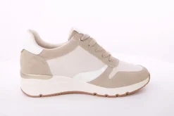 PETER ERIKSON Damen Sneaker Wechselfußbett Materialmix beige S14 12806-Y23017