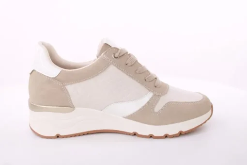PETER ERIKSON Damen Sneaker Wechselfußbett Materialmix beige S14 12806-Y23017