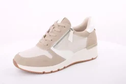 PETER ERIKSON Damen Sneaker Wechselfußbett Materialmix beige S14 12806-Y23017