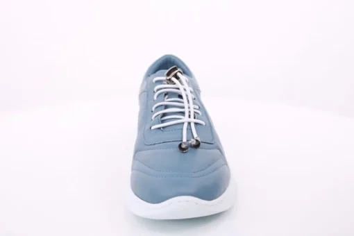 PETER ERIKSON Damen Sneaker Leder Wechsel- Fußbett blau, weiß S14 241861