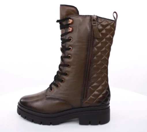 PETER ERIKSON Damen Stiefel Schnürstiefel Leder grün S23 LANA-2331