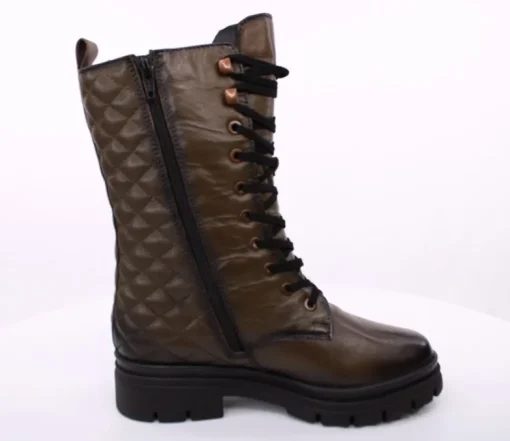 PETER ERIKSON Damen Stiefel Schnürstiefel Leder grün S23 LANA-2331