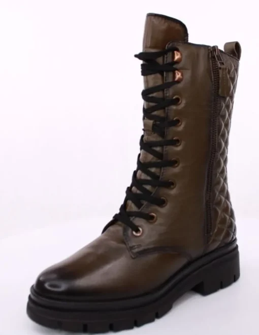 PETER ERIKSON Damen Stiefel Schnürstiefel Leder grün S23 LANA-2331
