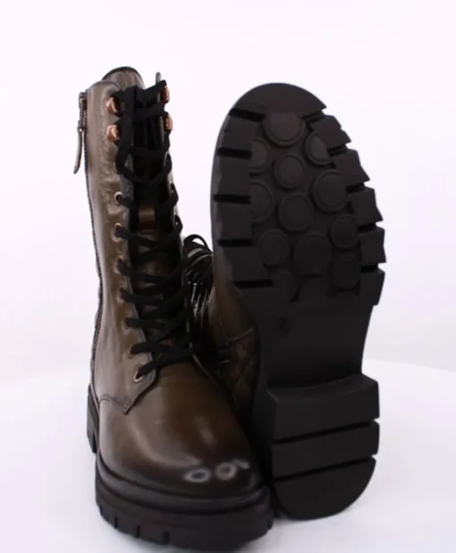 PETER ERIKSON Damen Stiefel Schnürstiefel Leder grün S23 LANA-2331