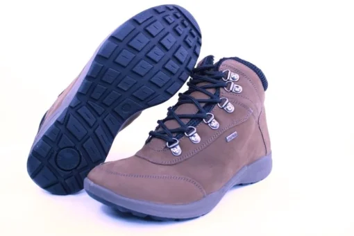 PETER ERIKSON Herren Boot Leder Extraweit Schnürung und Reißverschluss in PEANUT mit Warmfutter FLEXI-05A TEX