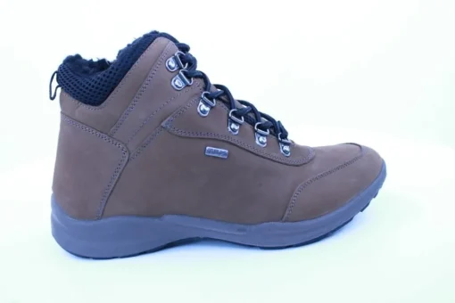 PETER ERIKSON Herren Boot Leder Extraweit Schnürung und Reißverschluss in PEANUT mit Warmfutter FLEXI-05A TEX