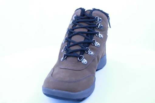 PETER ERIKSON Herren Boot Leder Extraweit Schnürung und Reißverschluss in PEANUT mit Warmfutter FLEXI-05A TEX