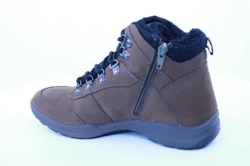 PETER ERIKSON Herren Boot Leder Extraweit Schnürung und Reißverschluss in PEANUT mit Warmfutter FLEXI-05A TEX