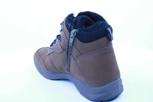 PETER ERIKSON Herren Boot Leder Extraweit Schnürung und Reißverschluss in PEANUT mit Warmfutter FLEXI-05A TEX