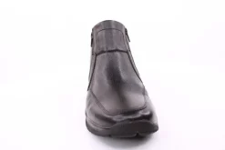 PETER ERIKSON Herren Leder Boot doppel Reißverschluss einfacher Einstieg SCHWARZ Warmfutter DN-02
