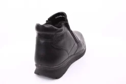 PETER ERIKSON Herren Leder Boot doppel Reißverschluss einfacher Einstieg SCHWARZ Warmfutter DN-02