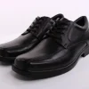 PETER ERIKSON Herren Schnürschuh Leder Wechselfußbett klassisch schwarz S14  NB-02