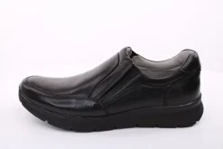 PETER ERIKSON Herren Slipper Leder Wechselfußbett klassisch schwarz S14 DN-55
