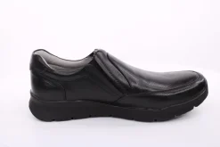 PETER ERIKSON Herren Slipper Leder Wechselfußbett klassisch schwarz S14 DN-55