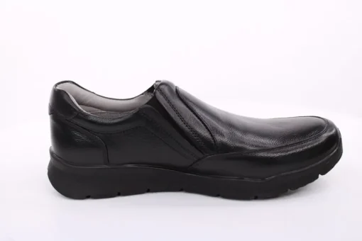 PETER ERIKSON Herren Slipper Leder Wechselfußbett klassisch schwarz S14 DN-55
