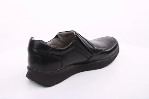 PETER ERIKSON Herren Slipper Leder Wechselfußbett klassisch schwarz S14 DN-55