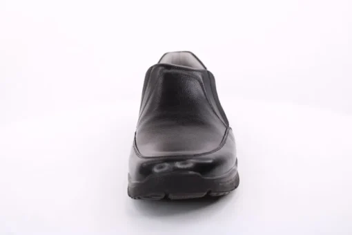 PETER ERIKSON Herren Slipper Leder Wechselfußbett klassisch schwarz S14 DN-55
