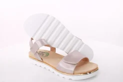 PETER ERIKSON Sandale Klettverschluss metallisch glänzend rose S14 86637-Y24007