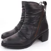 PETER ERIKSON Stiefelette Leder Zierfalten schwarz S23 CATHY-2301