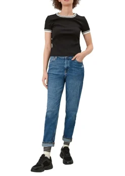 QS designed by 7/8 Jeans destroyed Details relaxed Fit blau S12  2115844