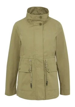 QS designed by Baumwolljacke mit Tunnelzug in Taille grün S15 2155487