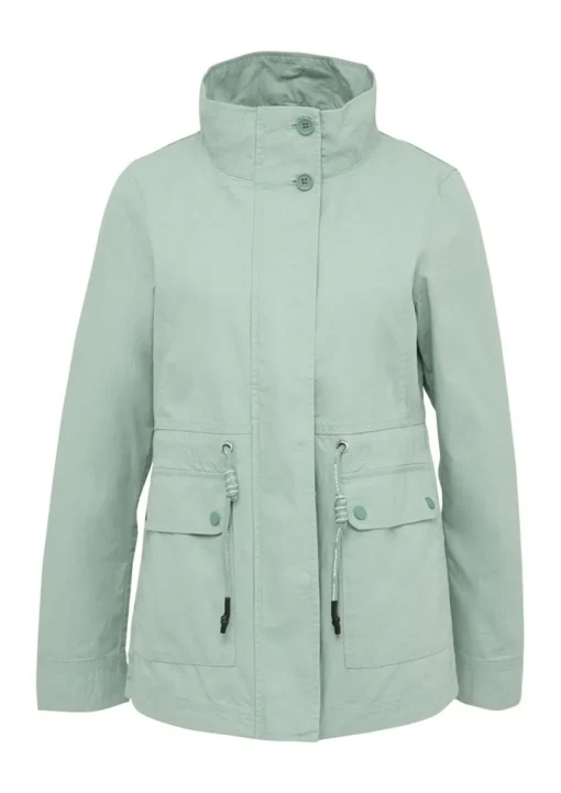 QS designed by Baumwolljacke mit Tunnelzug in Taille grün S15 2155487