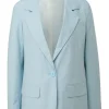 QS designed by Blazer aus Leinenmix blau S15 2143849