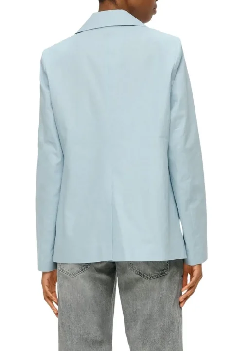 QS designed by Blazer aus Leinenmix blau S15 2143849