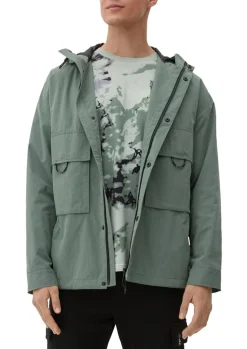QS designed by Herren Jacke mit aufgesetzten Taschen grün S13  2125500