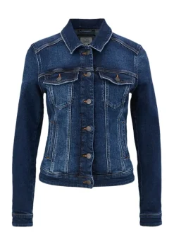 QS designed by  Jeansjacke aus Baumwollstretch blau S23  2132801