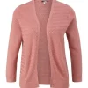 Qs designed by leichter Cardigan mit Strickmuster orange, lila, schwarz  S13  2125101
