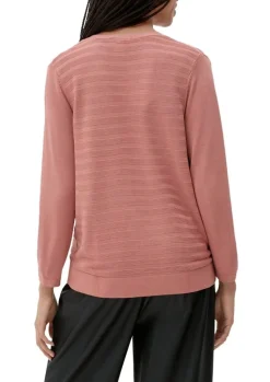 Qs designed by leichter Cardigan mit Strickmuster orange, lila, schwarz  S13  2125101