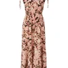 QS designed by Maxi-Kleid aus Viskose orange S23  2124787