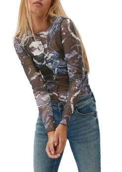 QS designed by Semitransparentes Shirt lila S13  2127440