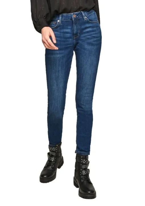 QS designed by Skinny: Super Skinny leg-Jeans blau S22 2102008