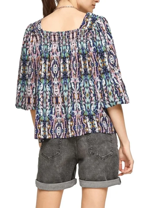 QS designed by Viskosebluse Muster rosa 2100015
