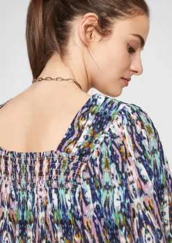 QS designed by Viskosebluse Muster rosa 2100015