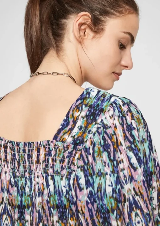 QS designed by Viskosebluse Muster rosa 2100015
