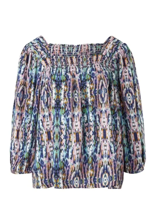QS designed by Viskosebluse Muster rosa 2100015