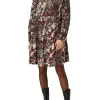 QS designed by Viskosekleid mit Volant schwarz 2105826