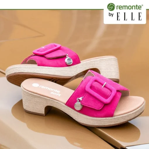 Remonte by ELLE Pantolette magenta pink Rauleder S14 D0N56-31