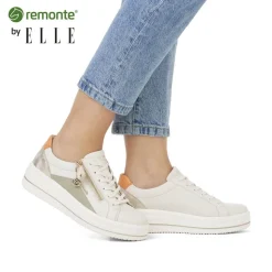 Remonte by ELLE Sneaker Leder creme glitzer S14  D1C01-81