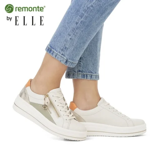 Remonte by ELLE Sneaker Leder creme glitzer S14  D1C01-81